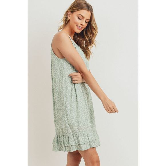 Ruffled Floral Sleeveless Dress - Picture 5 of 9